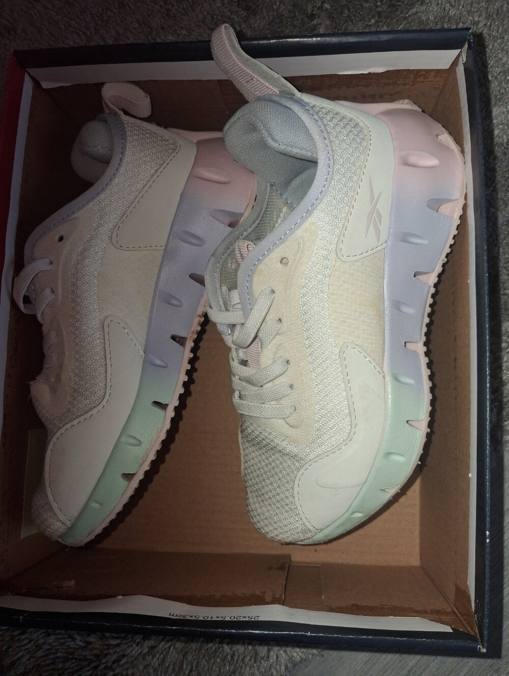 Reebok Cream Sneakers with Pastel Gradient Sole